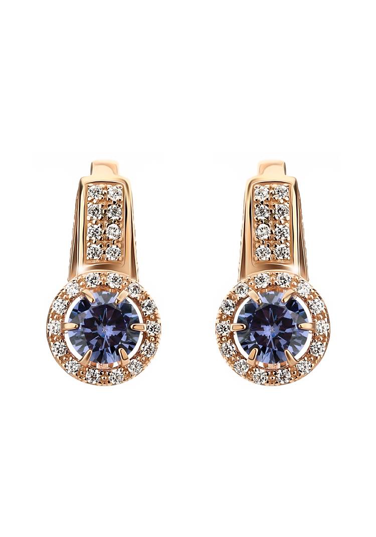 Серьги серебряные Пленительный блеск шир.  750, рис. 1