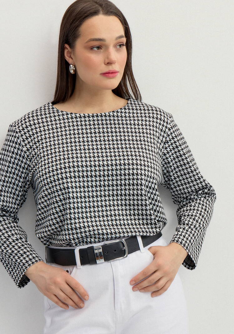 Лонгслив прямого кроя с рукавом 3/4 шир.  750, рис. 10