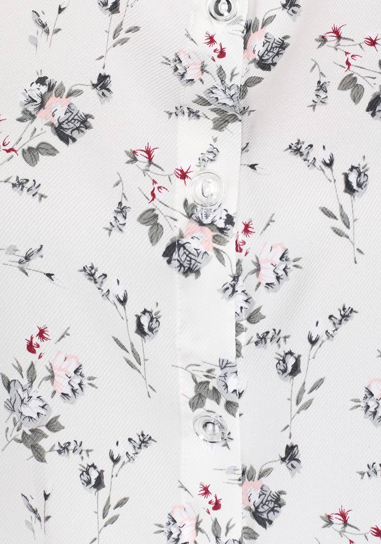 Рубашка на пуговицах с цветочным принтом шир.  750, рис. 12