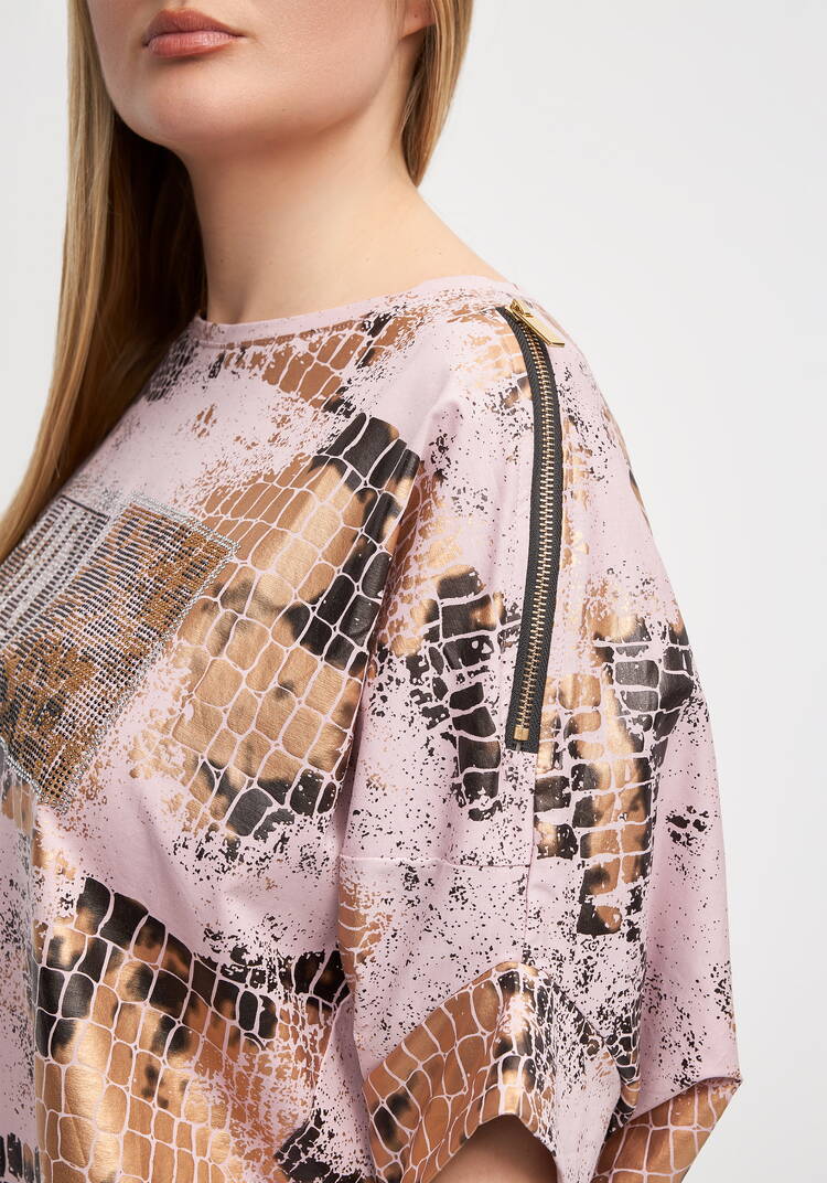 Блуза с блестящим принтом Эльвира шир.  750, рис. 11