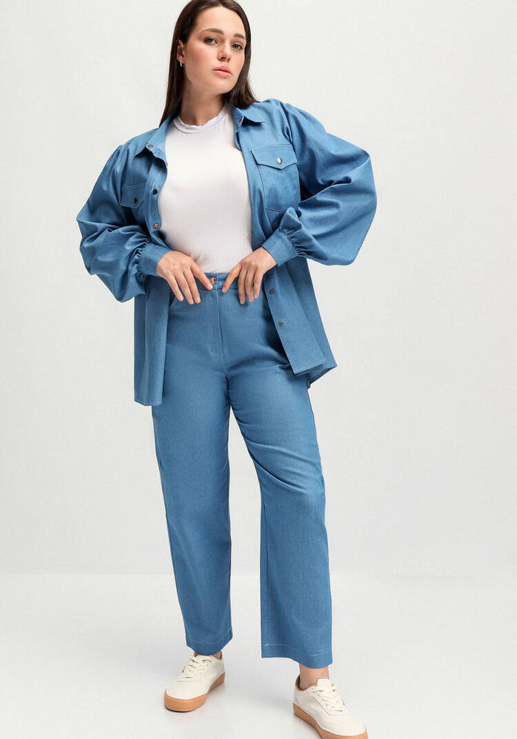 Брюки свободного кроя с поясом на резинке шир.  750, рис. 8