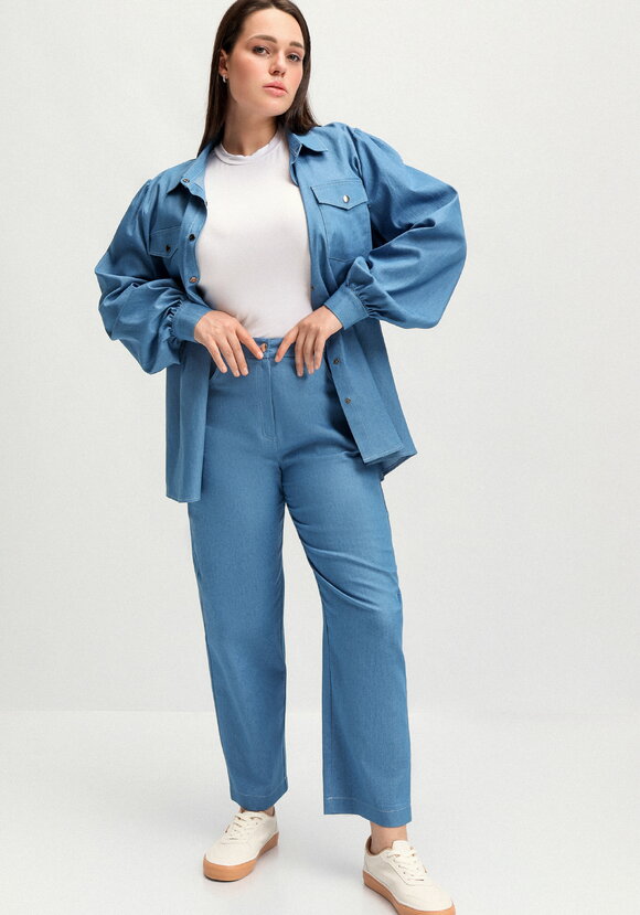 Брюки свободного кроя с поясом на резинке шир.  580, рис. 8