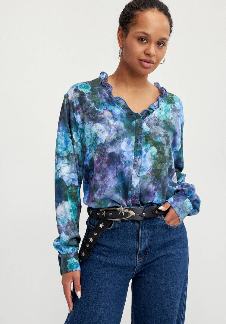 Блуза с потайной застежкой шир.  750, рис. 16