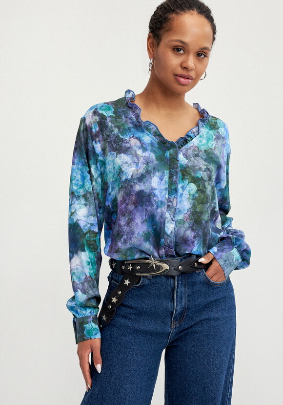 Блуза с потайной застежкой шир.  580, рис. 16