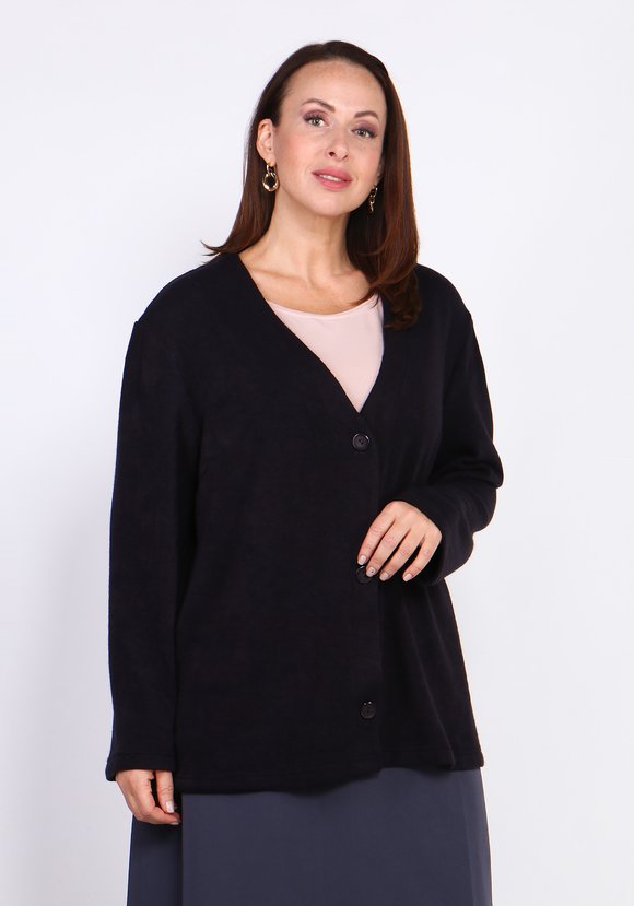 Кардиган на пуговицах с длинным рукавом шир.  580, рис. 4