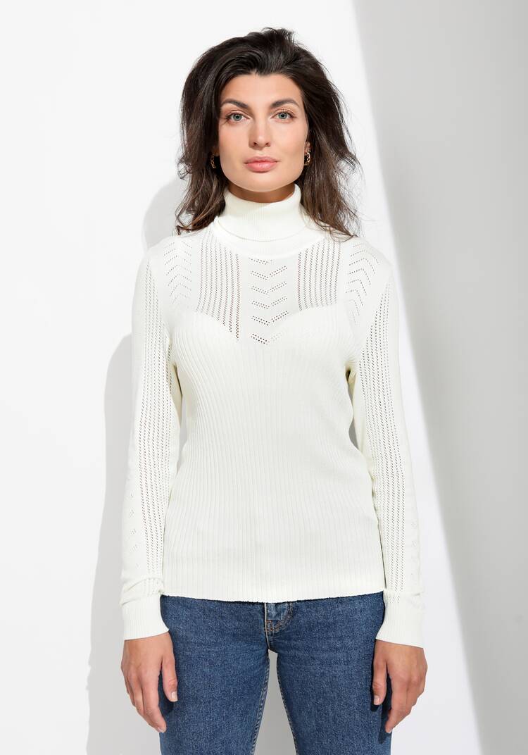 Водолазка из вискозы с ажурным узором шир.  750, рис. 17