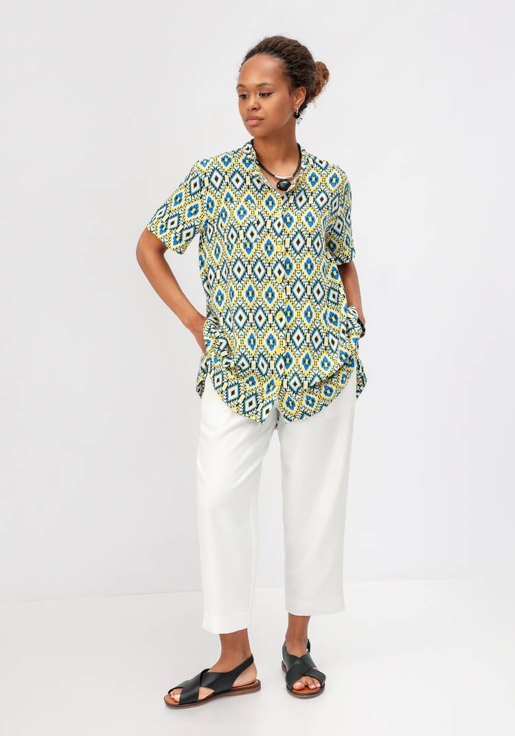 Блуза с геометрическим рисунком шир.  750, рис. 16