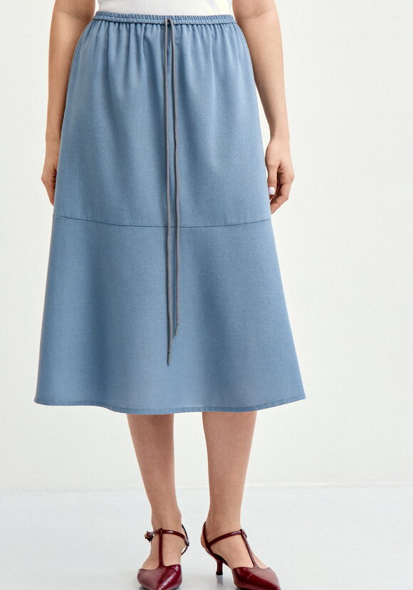 Юбка-годе изо льна шир.  580, рис. 4