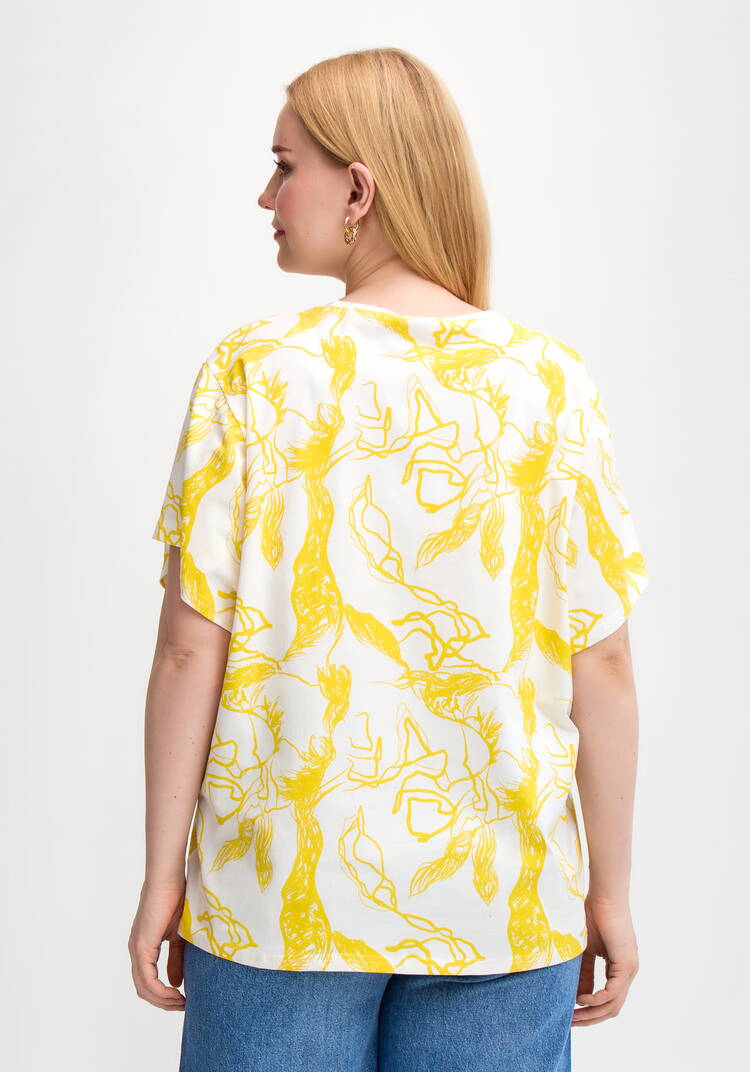 Блуза с оригинальным принтом и стразами шир.  750, рис. 20