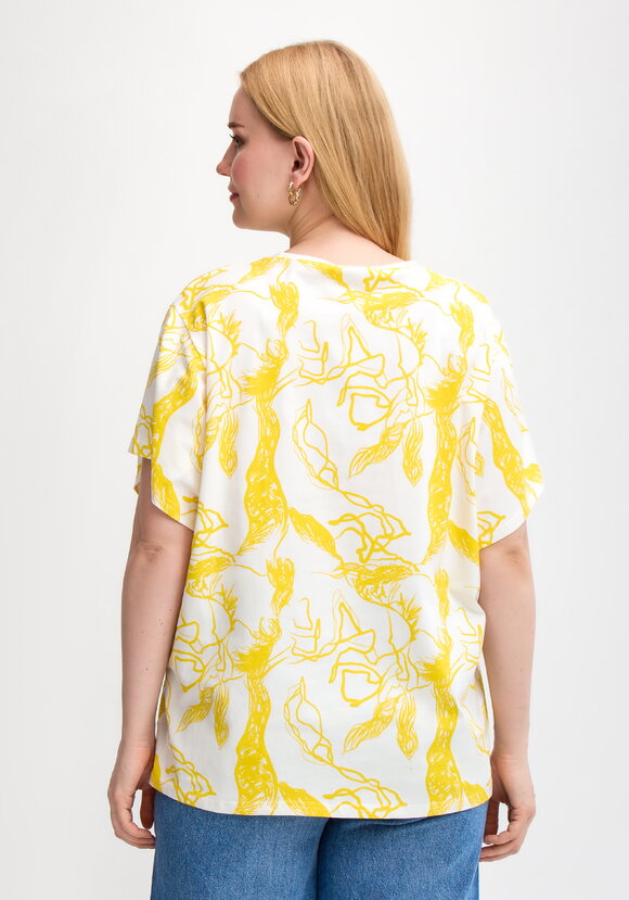 Блуза с оригинальным принтом и стразами шир.  580, рис. 20