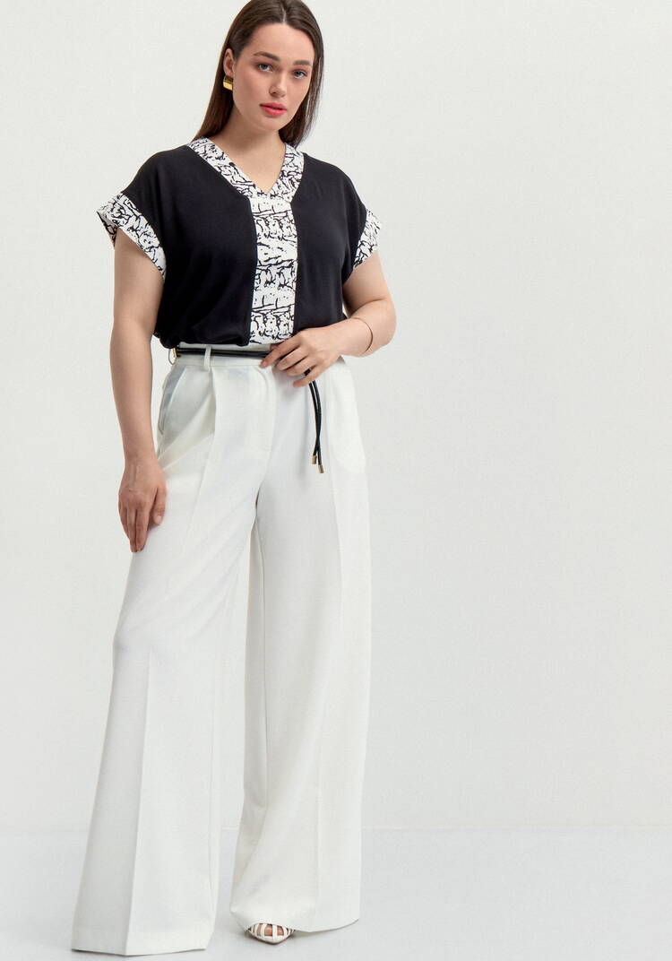 Блуза с леопардовой окантовкой шир.  750, рис. 7