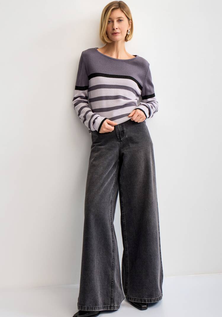 Джемпер в полоску с метанитью шир.  750, рис. 18