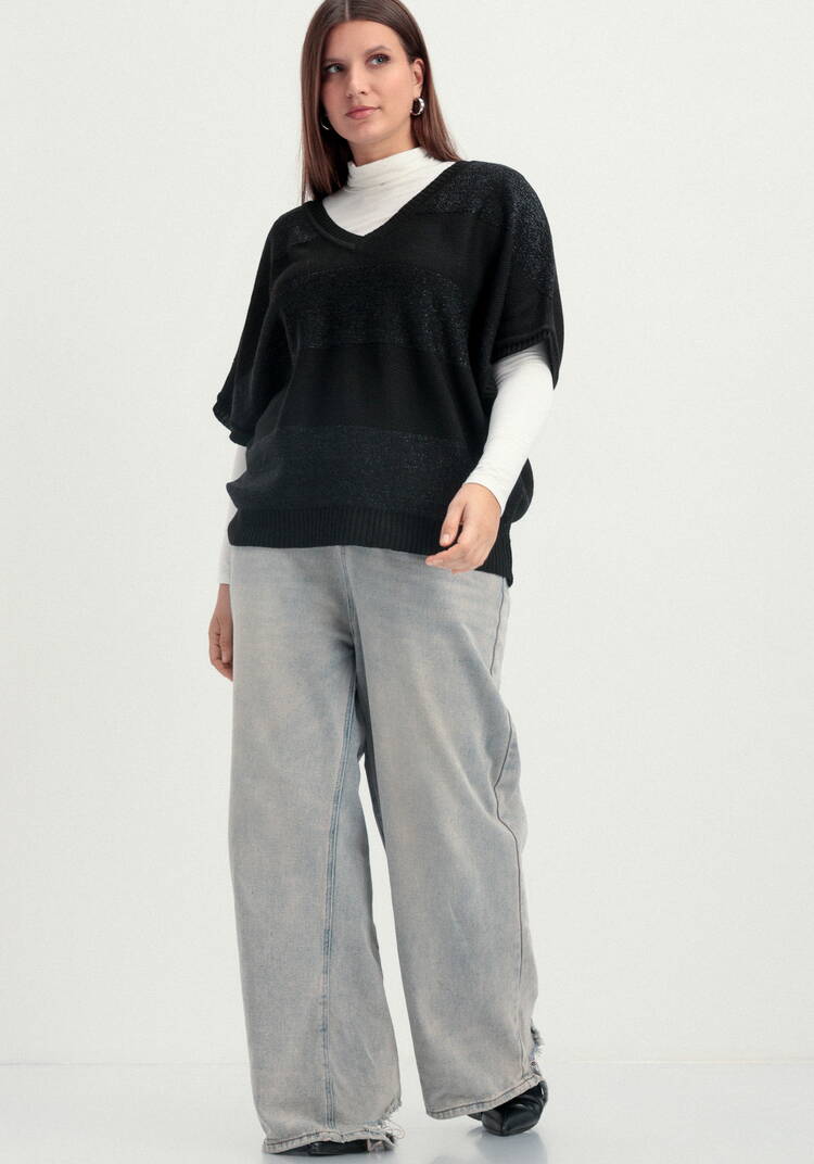 Жилет с V-образным вырезом свободного кроя шир.  750, рис. 15