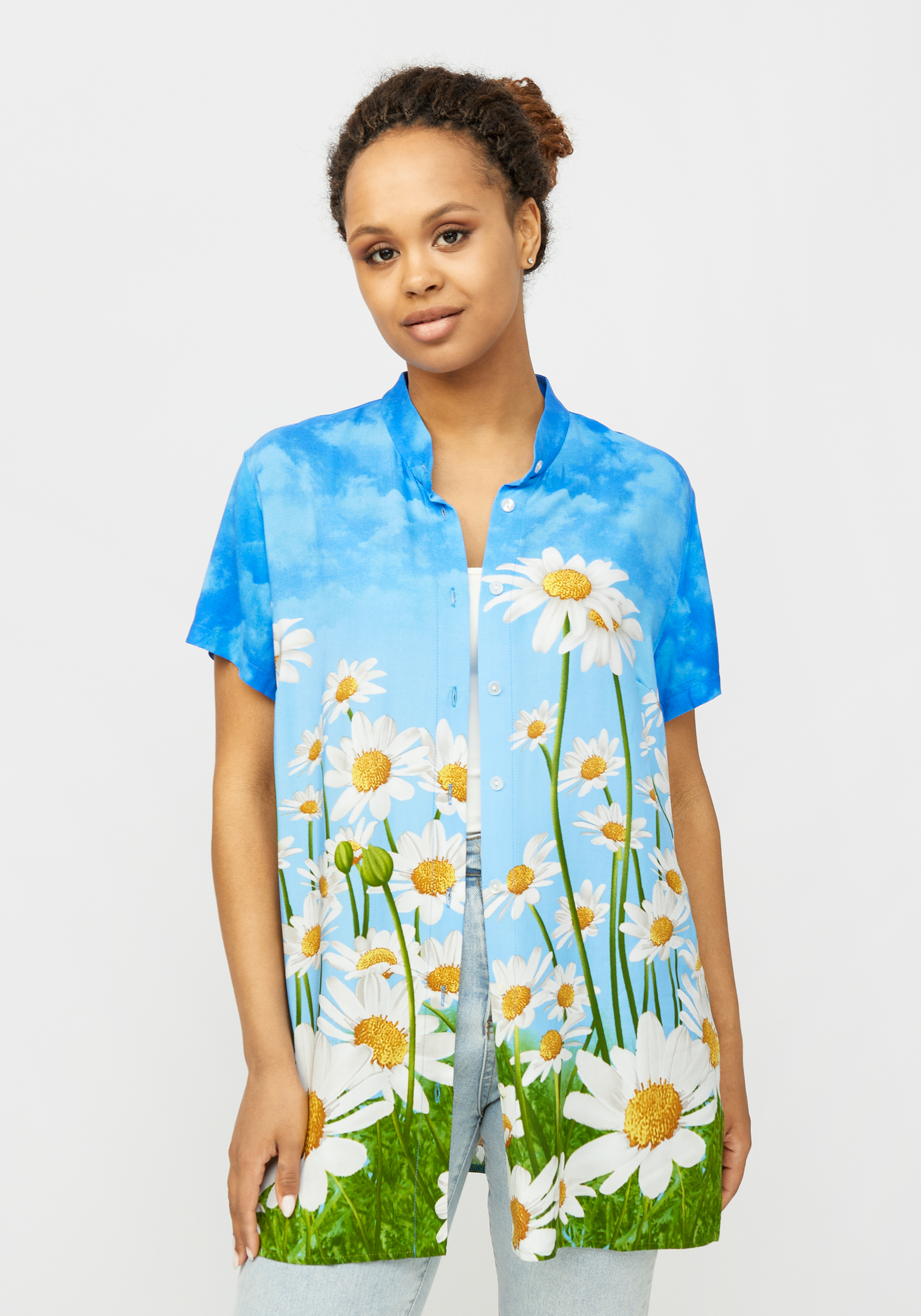 Рубашка женская "Беатриса" Синель, цвет мультиколор, размер 48 - фото 4