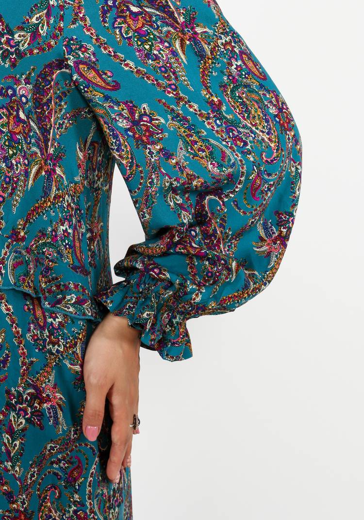 Платье силуэта тюльпан с принтом шир.  750, рис. 3