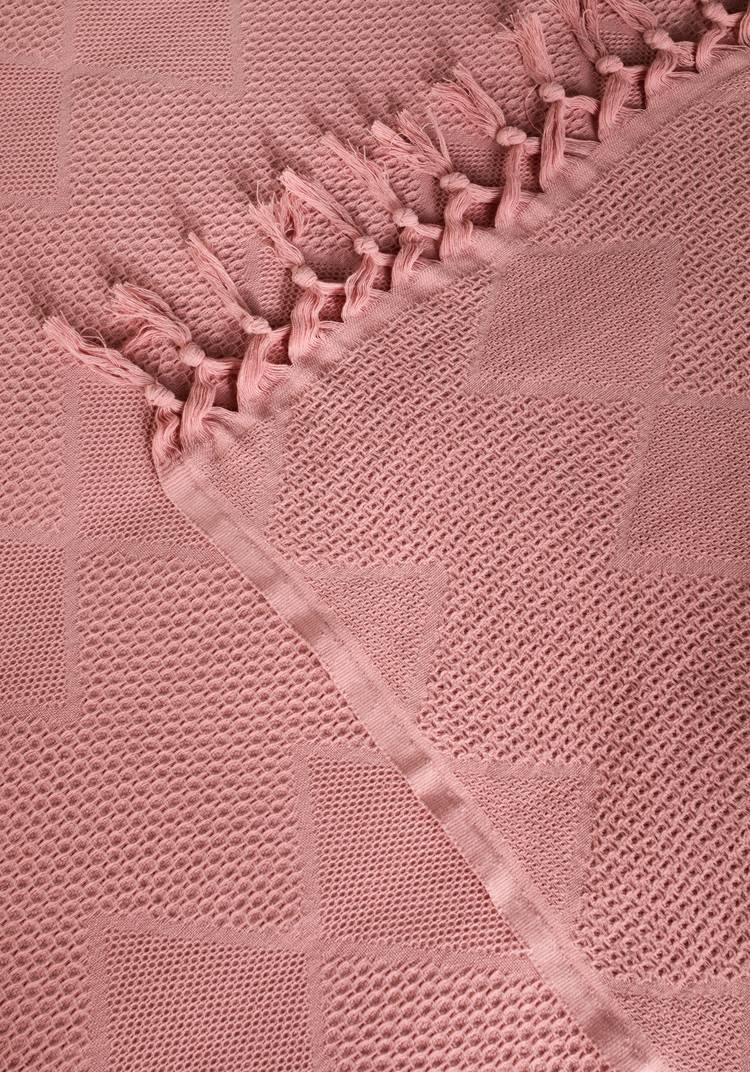 Покрывало-плед из хлопка с бахромой Айшель шир.  750, рис. 10