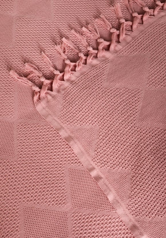 Покрывало-плед из хлопка с бахромой Айшель шир.  580, рис. 10