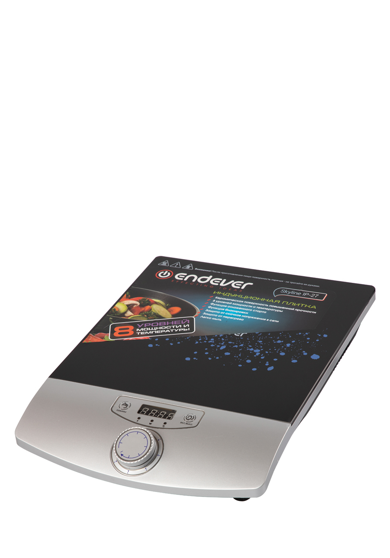 

Плитка индукционная Endever Skyline IP-27, Серебристо-черный