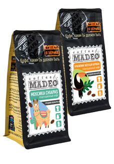 Кофе премиум плантационный, зерновой, 2 шт.