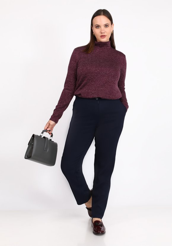 Водолазка базовая с люрексом шир.  580, рис. 7