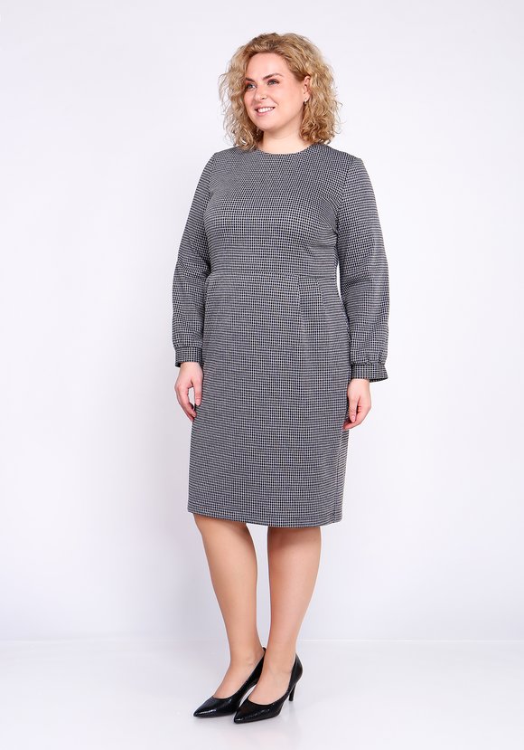 Платье-футляр с круглым воротом шир.  580, рис. 6