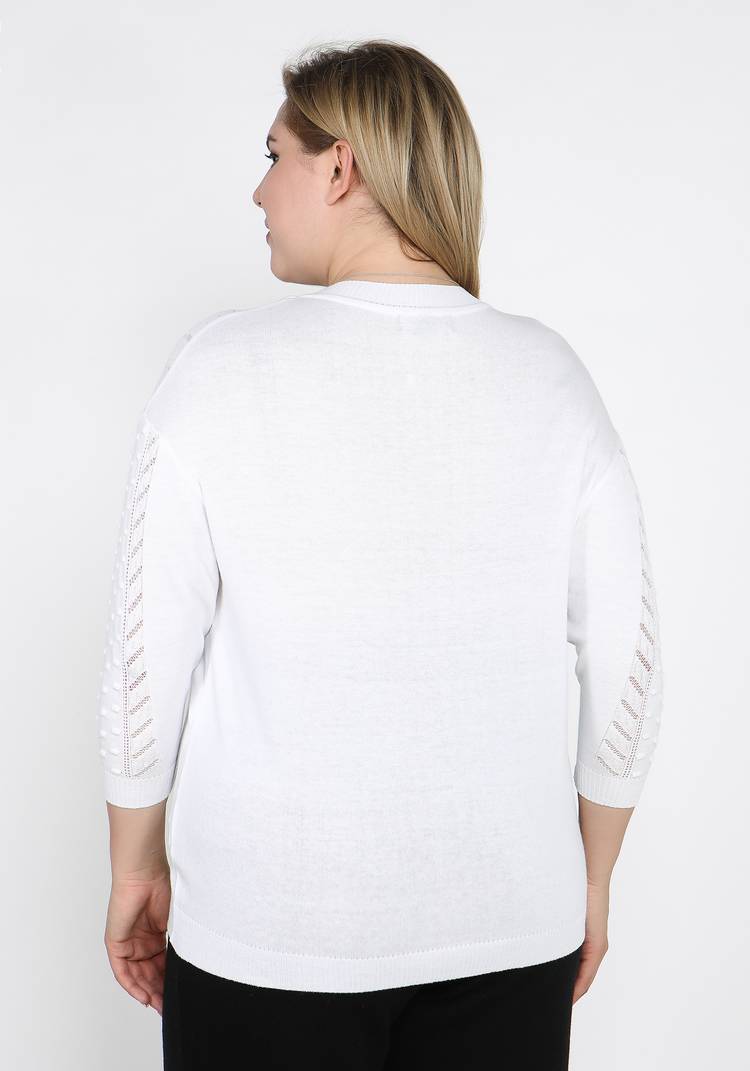 Джемпер ажурный со спущенным рукавом шир.  750, рис. 3