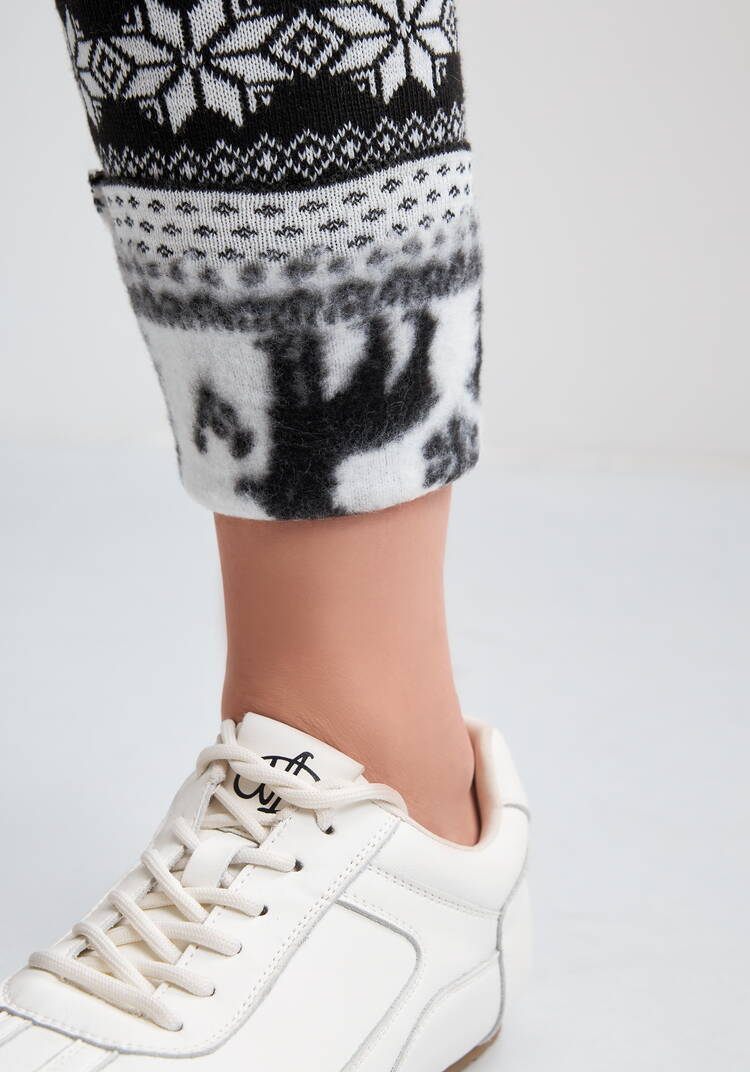 Лосины с принтом утепленные на меху шир.  750, рис. 12