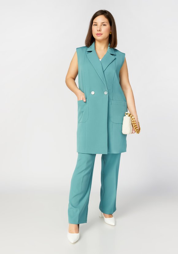 Жилет двубортный с карманами шир.  580, рис. 8