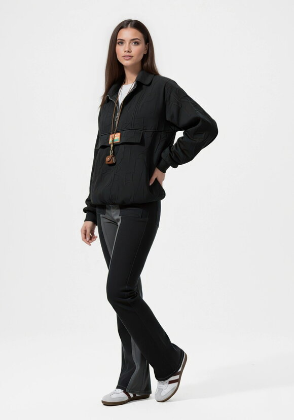 Джинсы комбинированные двухцветные шир.  580, рис. 16