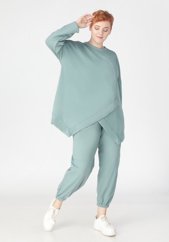 Брюки свободные на резинке с карманами шир.  580, рис. 7