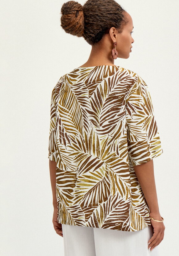 Блуза свободная с коротким рукавом и принтом шир.  580, рис. 3