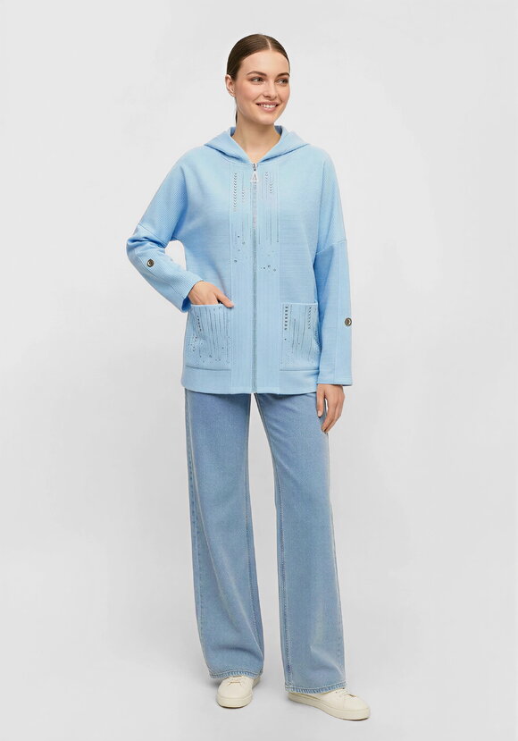 Толстовка на молнии со стразами шир.  580, рис. 8