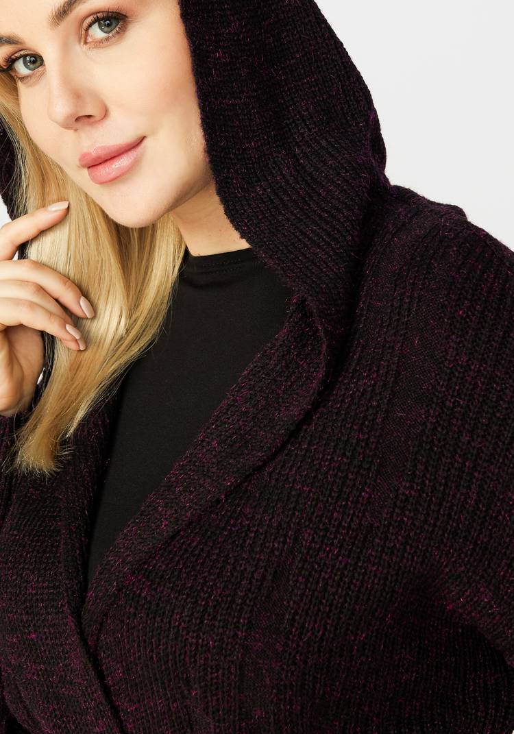 Кардиган шерстяной с капюшоном Аника шир.  750, рис. 4