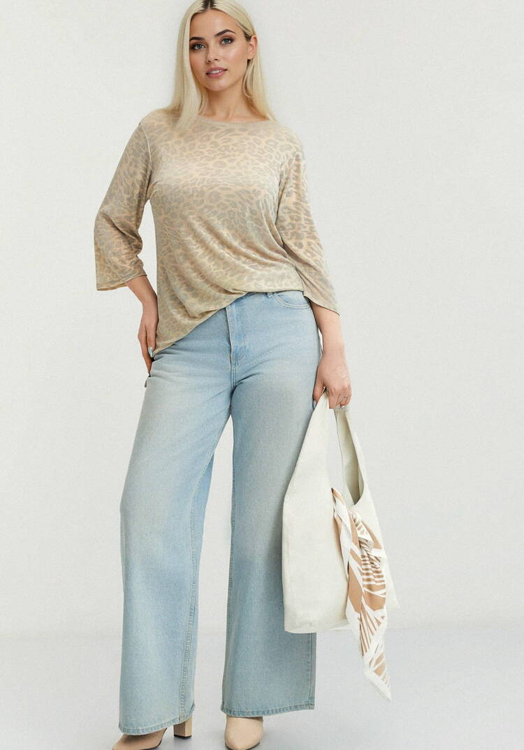 Блуза из ткани с голографическим принтом шир.  750, рис. 10