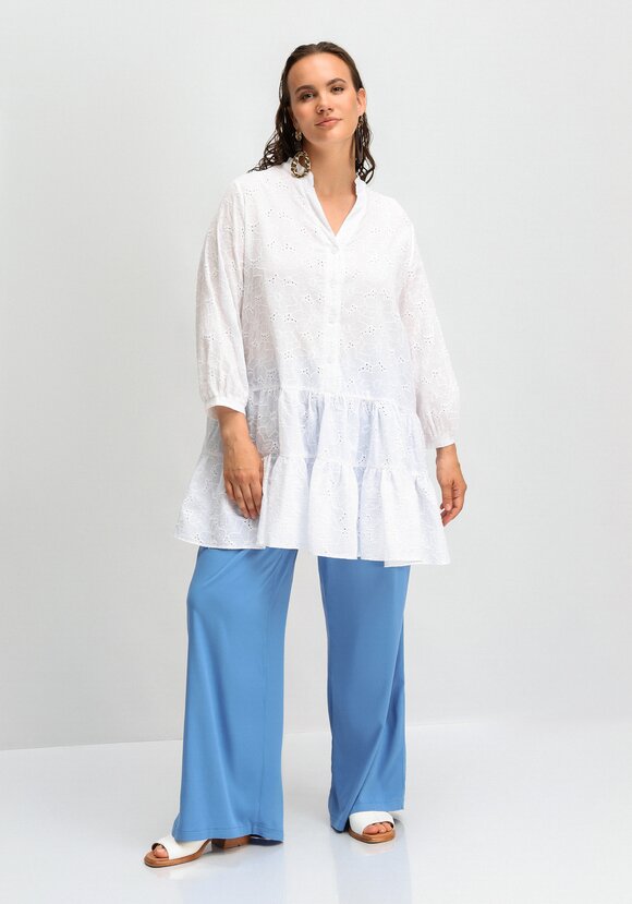 Туника из шитья с ярусами на пуговицах шир.  580, рис. 2