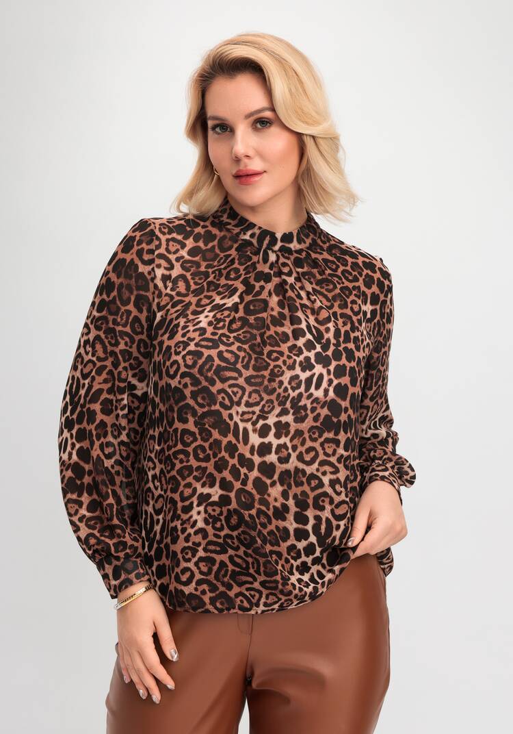 Блуза с принтом леопард шир.  750, рис. 11