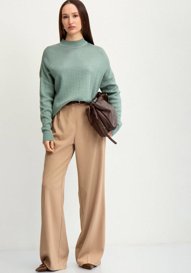 Джемпер с горлом и со спущенным плечом шир.  750, рис. 14