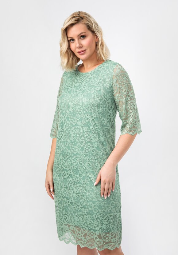 Платье из эластичного гипюра шир.  580, рис. 40