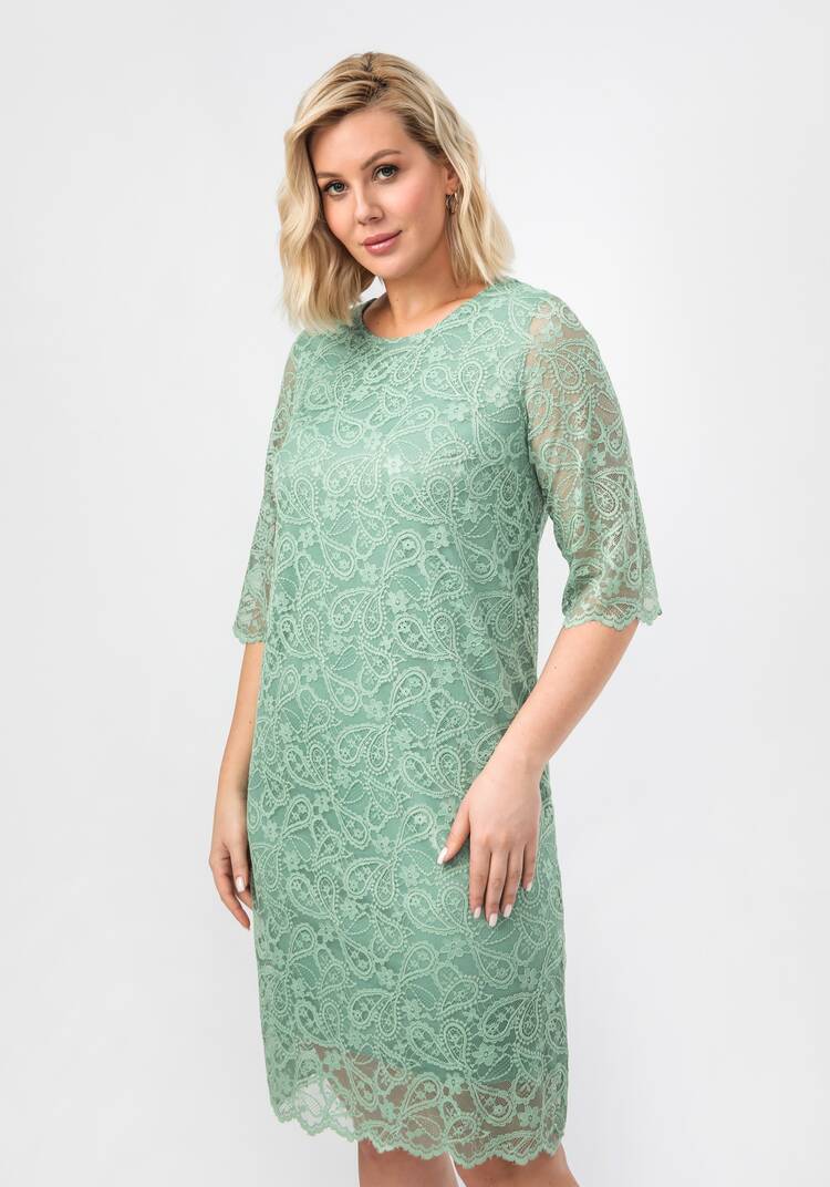 Платье из эластичного гипюра шир.  750, рис. 40