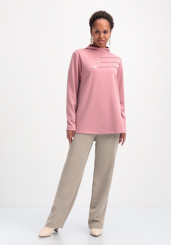 Туника свободного кроя с декором на груди шир.  580, рис. 16