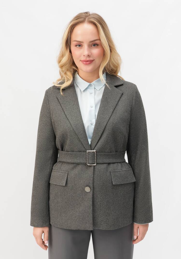 Пиджак приталенный с поясом шир.  750, рис. 4