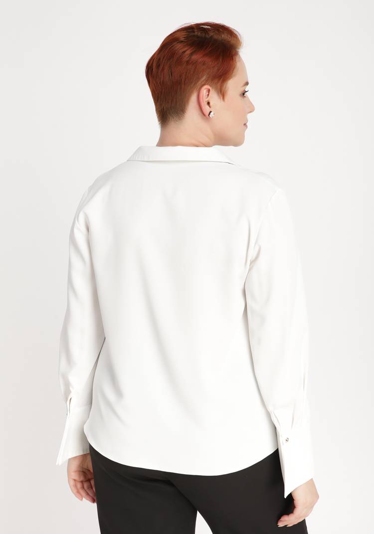 Блуза однотонная с воротником шир.  750, рис. 6