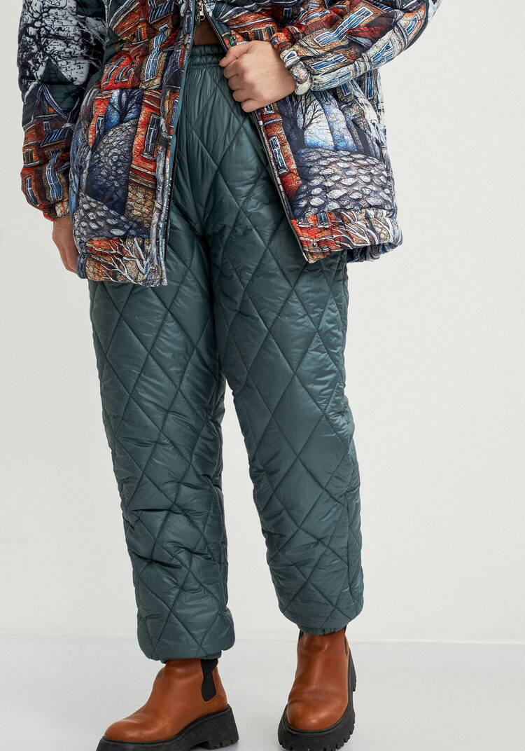 Брюки стеганые, утеплённые Элина шир.  750, рис. 8