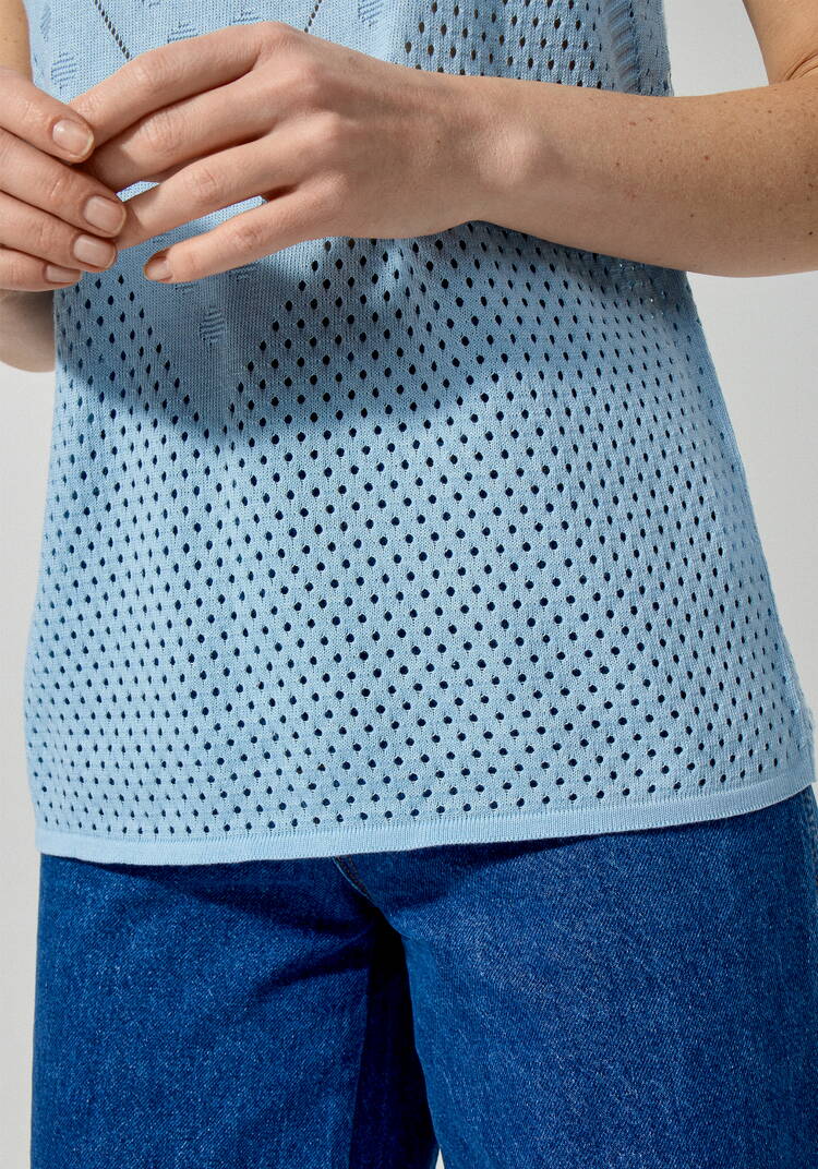 Футболка ажурная с графичным рисунком шир.  750, рис. 20