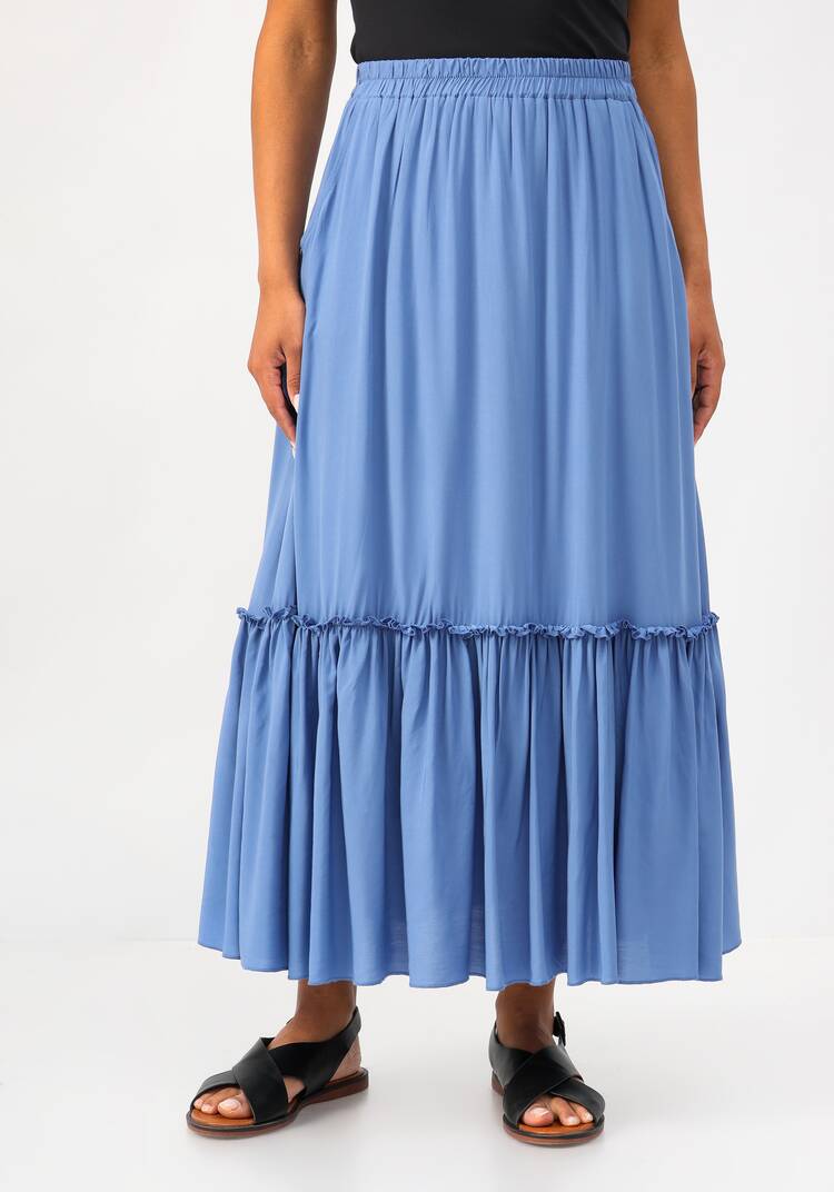 Юбка с воланом с резинкой на талии шир.  750, рис. 11