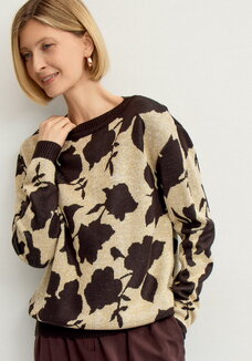 Джемпер женский с цветочным рисунком