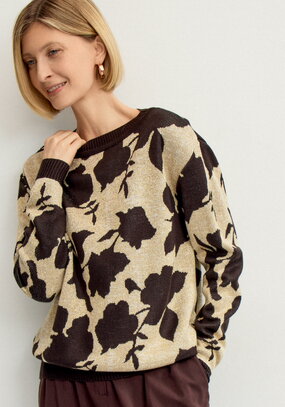 Джемпер женский с цветочным рисунком