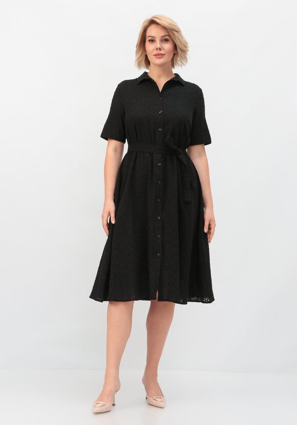 Платье из хлопка с поясом шир.  580, рис. 21