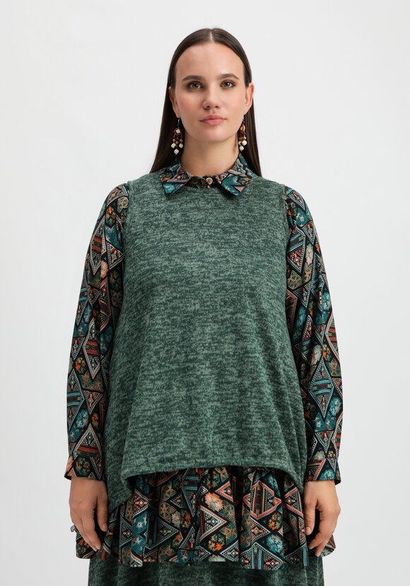 Жилет А-силуэта с кулиской по низу шир.  580, рис. 4