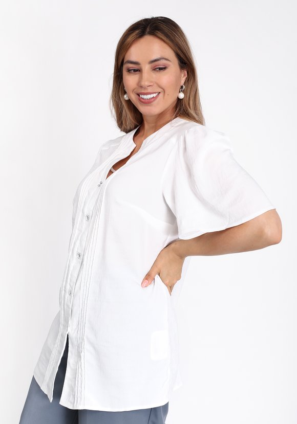 Блуза однотонная легкая шир.  580, рис. 2